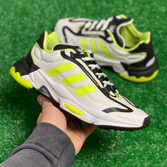 adidas Other - Adidas Ozweego Low Mens Casual Athletic Shoes White Yellow H04533 NEW Multi Sz